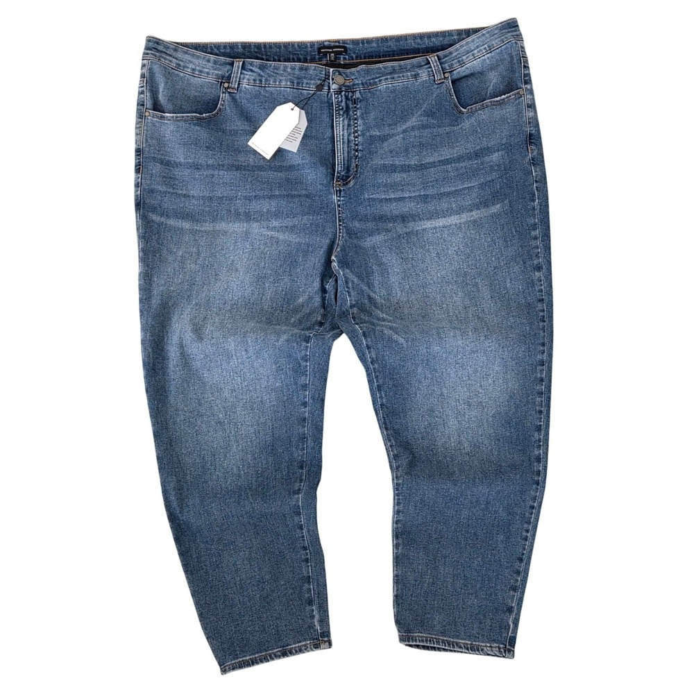 Universal Standard Women 28 4X Seine High Rise Denim Jeans Whiskering 27" inseam